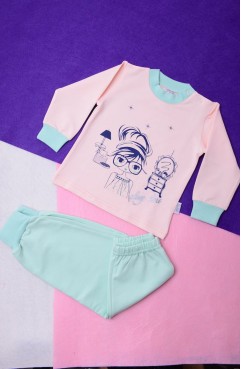 Sefamerve, Pijama Takımı 12476-01 Yeşil Somon