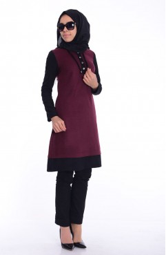 Sefamerve, Tesettür Tunik 6204-03 Bordo