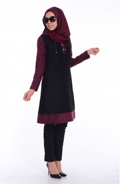 Sefamerve, Tesettür Tunik 6204-04 Siyah