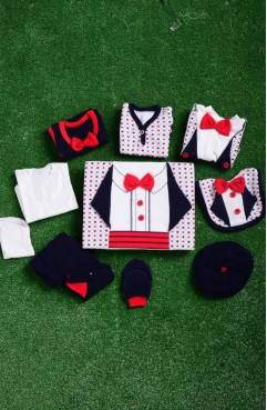 Sefamerve, Navy Blue Baby Bodysuit Set GCL0504-01