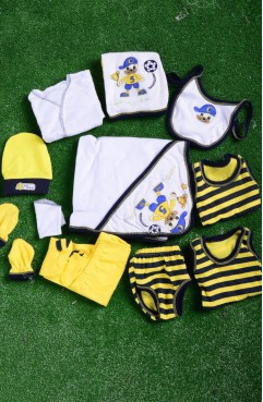 Sefamerve, Navy Blue-Yellow Baby Bodysuit Set GCL0706-04