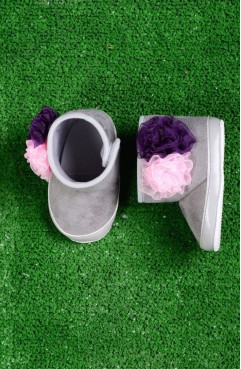 Sefamerve, Gray Kids Slippers 0217P-01