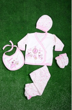 Sefamerve, Pink Baby Bodysuit Set GCL1005-01