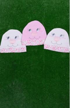 Sefamerve, Üçlü Paket Bebek Şapka 3001-02 Pembe