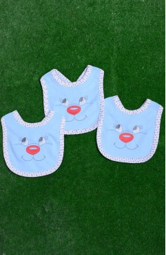 Sefamerve, Üçlü Paket Bebek Önlük 3002-01 Mavi