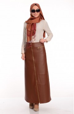 Sefamerve, Tesettür Etek 2419-03 Taba