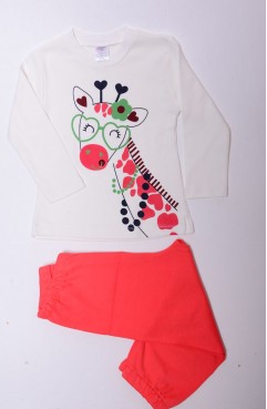 Sefamerve, Kız Pijama Takımı 1174-02 Ekru-Mercan
