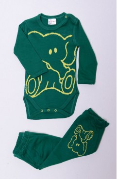 Sefamerve, Body Pijama Alt Takım 5487-01 Yeşil