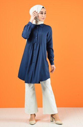 Buttoned Tunic 8165-07 Indigo 8165-07