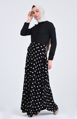 Polka Dot Skirt 0763-01 Black 0763-01