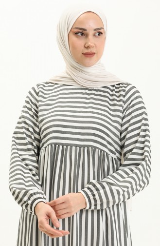 Robe à Rayures 24Y8870B-02 Noir 24Y8870B-02