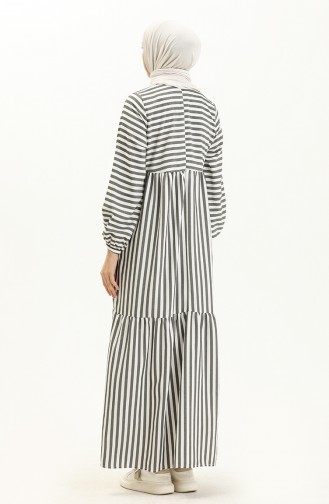 Robe à Rayures 24Y8870B-02 Noir 24Y8870B-02