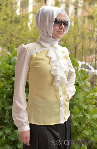 Sefamerve Kombin Bluz GLY 1021-02 Sarı