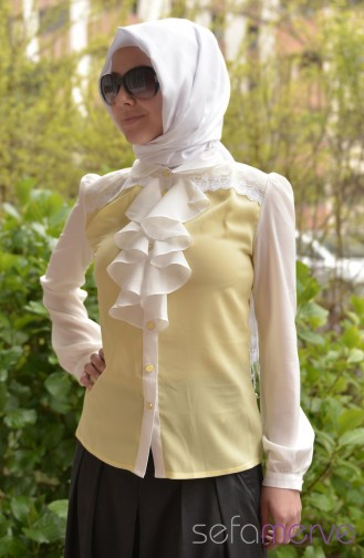 Sefamerve Kombin Bluz GLY 1021-02 Sarı