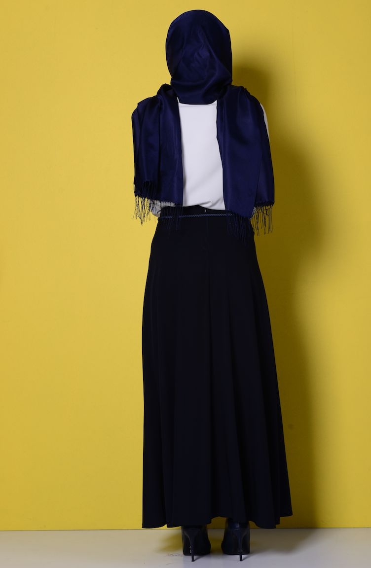 Navy Blue Skirt 4210-4 | Sefamerve