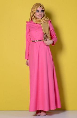 Fuchsia Hijab Dress 2202-12