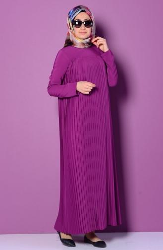 Flieder Hijab Kleider 7081-04