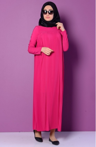 Fuchsia Hijab Dress 7081-02