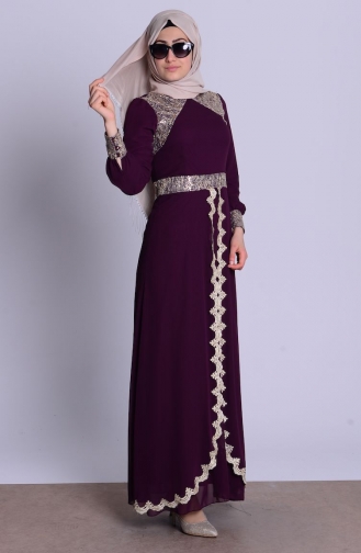 Zwetschge Hijab-Abendkleider 52461-03