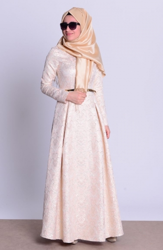 Powder Hijab Dress 8009-01