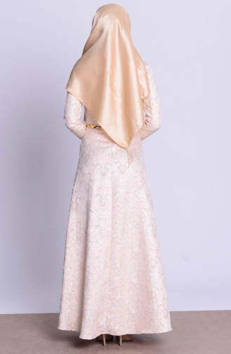 Powder Hijab Dress 8009-01