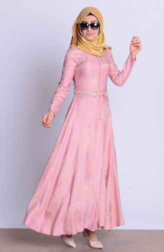 Powder Hijab Dress 5104-03