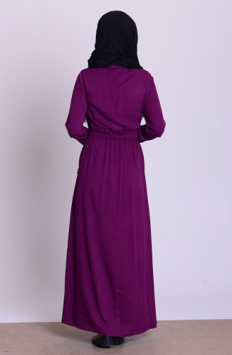 Plum Hijab Dress 2107-06