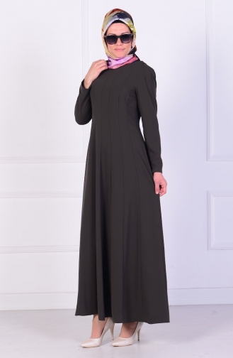 Hijab Kleid 4202-02 Khaki Grün 4202-02