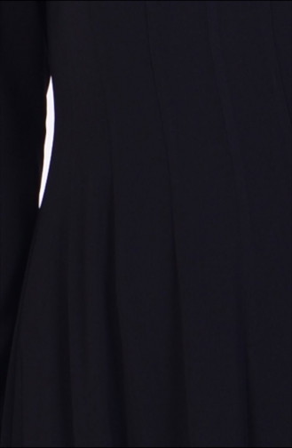 Kulplu Elbise 4202-01 Siyah