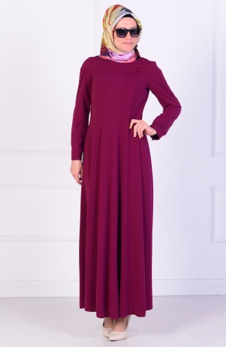 Cherry Hijab Evening Dress 4202-05