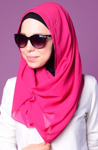 Chiffon Shawl Hijab Boneli -20 Fuchsia 20