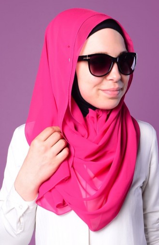 Chiffon Shawl Hijab Boneli -20 Fuchsia 20