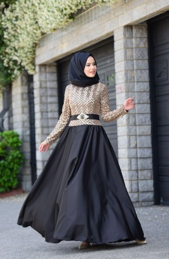 Gold Hijab Dress 52475-03