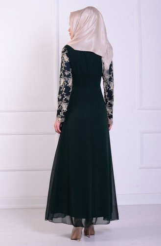 Green Hijab Evening Dress 52488-04