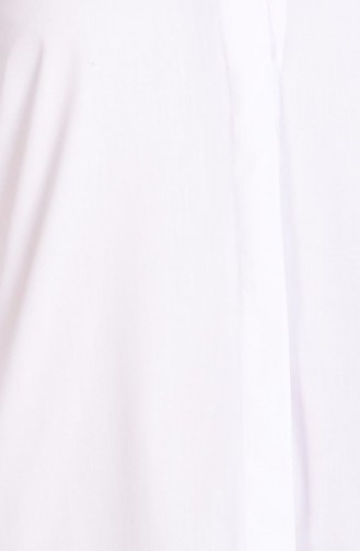 Uzun Tunik 1000-08 Beyaz
