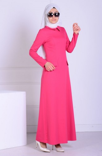 Coral Hijab Dress 7079-02