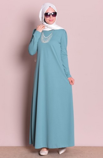 Robe Hijab Vert Clair 4053-09