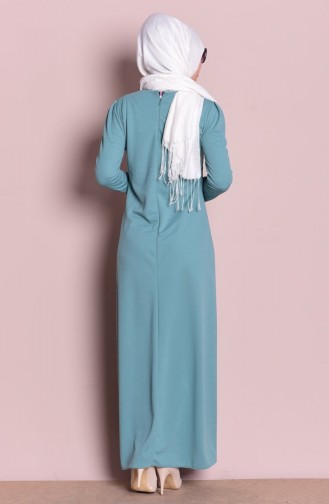 Robe Hijab Vert Clair 4053-09