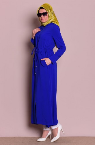 Abaya a Fermeture 35709-04 Bleu Roi 35709-04