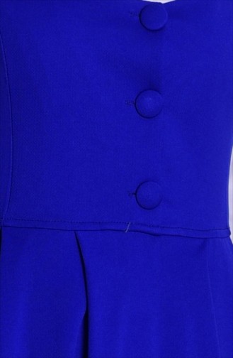 Saks-Blau Hijab Kleider 2115-04