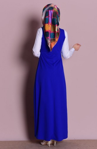 Saxe Hijab Dress 2115-04