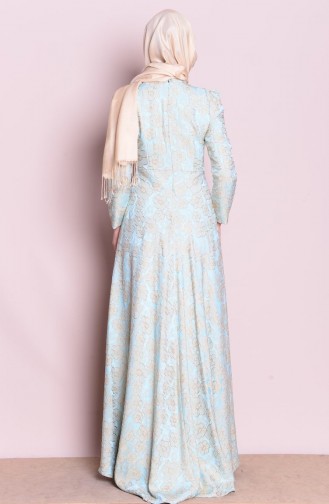 Minzengrün Hijab Kleider 6065-02