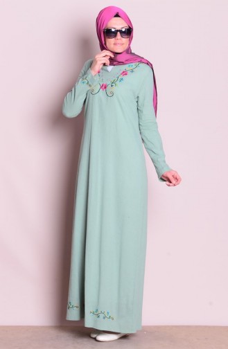 Robe Hijab Vert 2485-07
