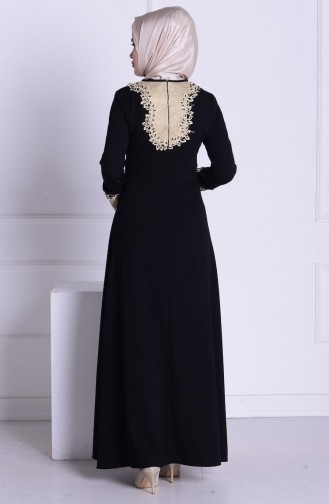 Schwarz Hijab Kleider 81160-01