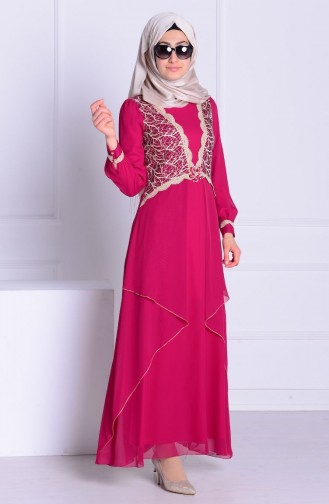 Fuchsia Hijab Kleider 52486-05