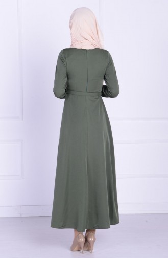 Khaki Hijab Dress 1825-01