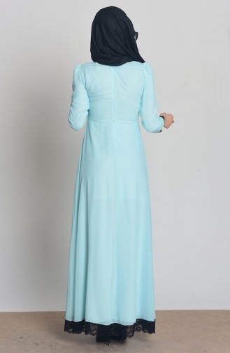 Mint Green Hijab Dress 2540-06