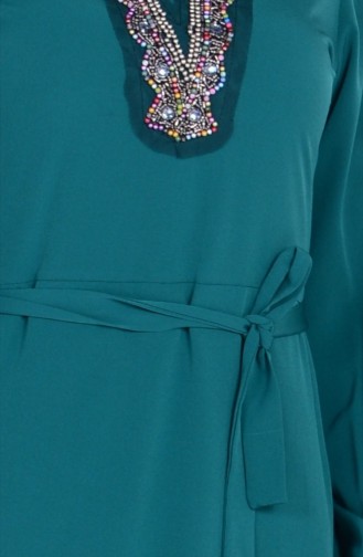 Emerald Green Hijab Dress 2206-06