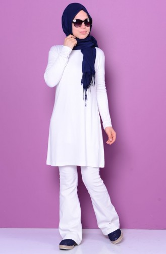 Sefamerve Basic Hijab 0728-15 Blanc 0728-15