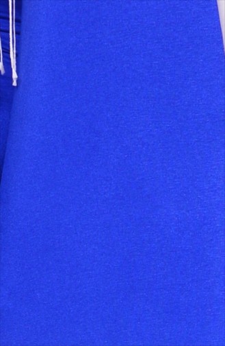 Saks-Blau Baumwoll-Shirts 0728-01